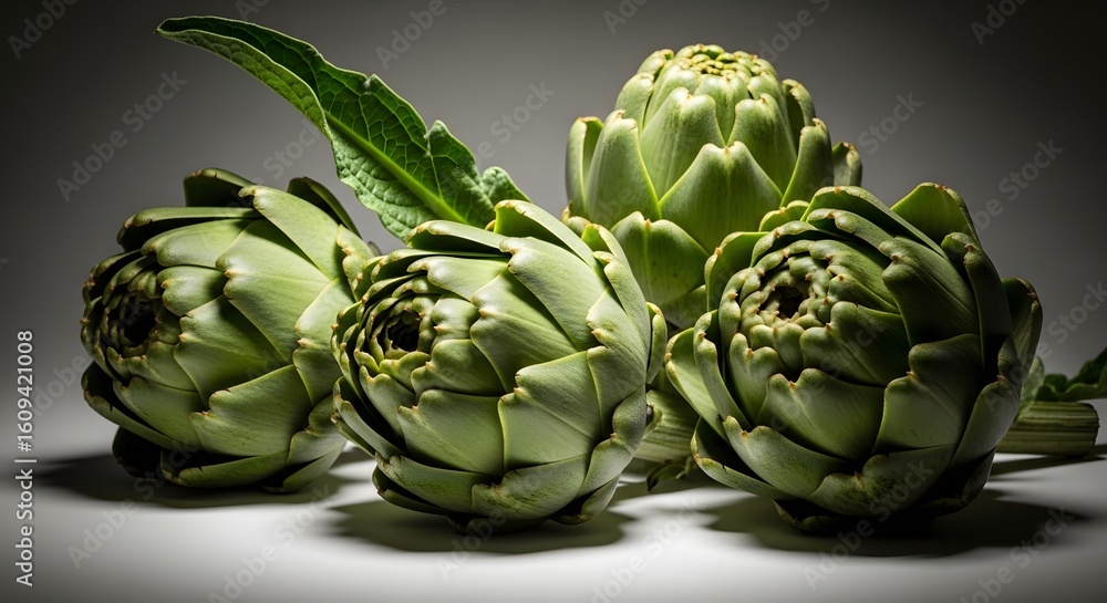 Fototapeta premium artichoke on a green background