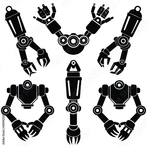 Black and White Robot Set