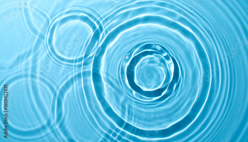 水面　波紋　青色　背景素材
