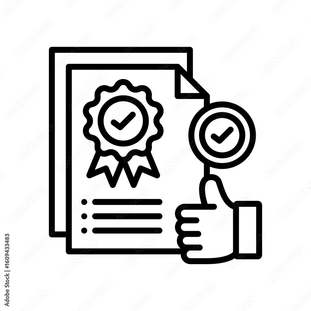 Quality Approval line icon Quality Approval line icon