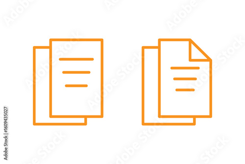 Document icon vector isolated on white background. Paper icon. File Icon