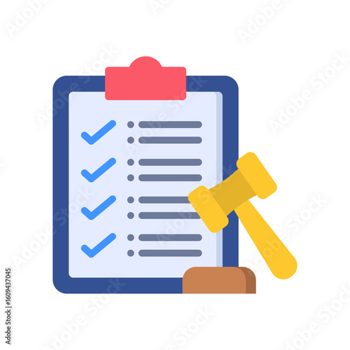 Legal Decision flat color icon