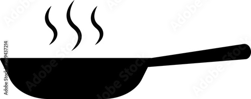 frying pan icon. rivets cooking kitchenware. cooking pot black sign.  kitchen utensil symbol.  cooking and kitchen elements