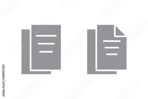 Document icon vector isolated on white background. Paper icon. File Icon