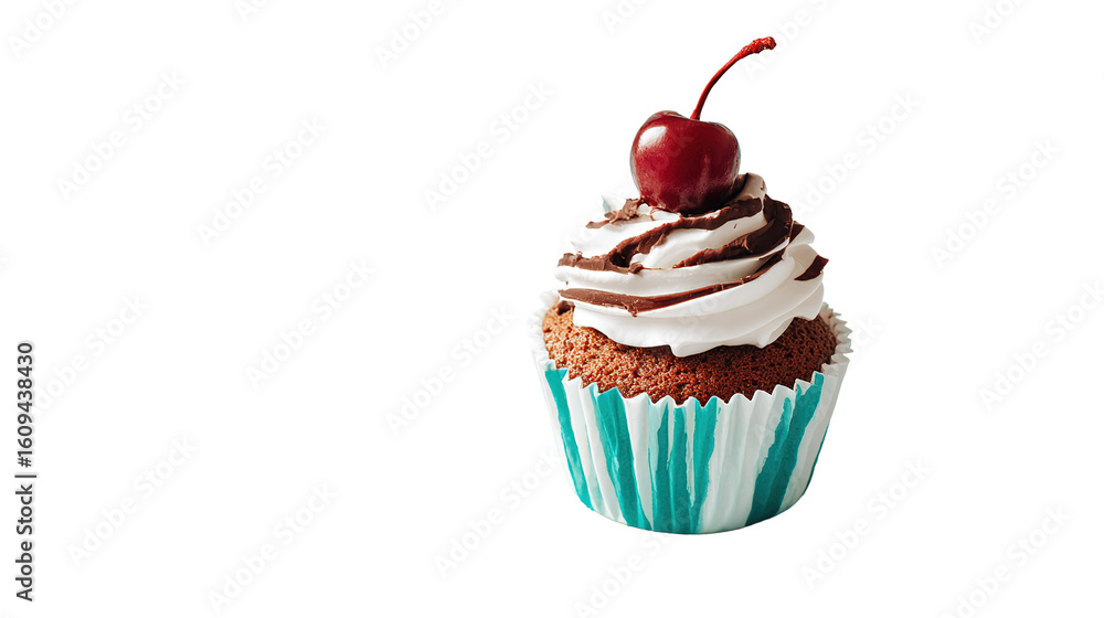 mafin cake with cream and strawberry mafin cake with cream and strawberry