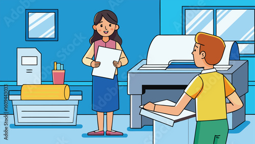 Printing documents in a bright office environment