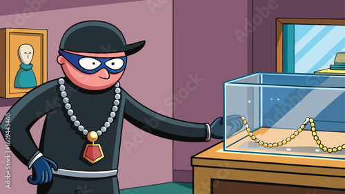 Jewelry heist at the evening store