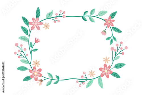 watercolor line frame with tiny waterdrop elements