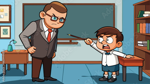 Student confronts teacher in classroom setting