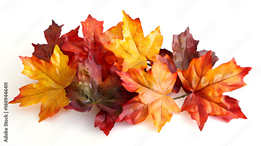 Fototapeta premium Autumn Maple Leaves Arrangement