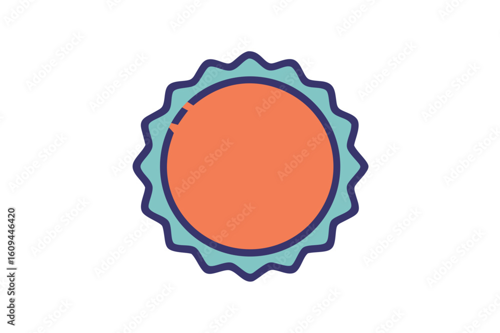 Circle With Jagged Edges Hand Drawn Frame Circle With Jagged Edges Hand Drawn Frame