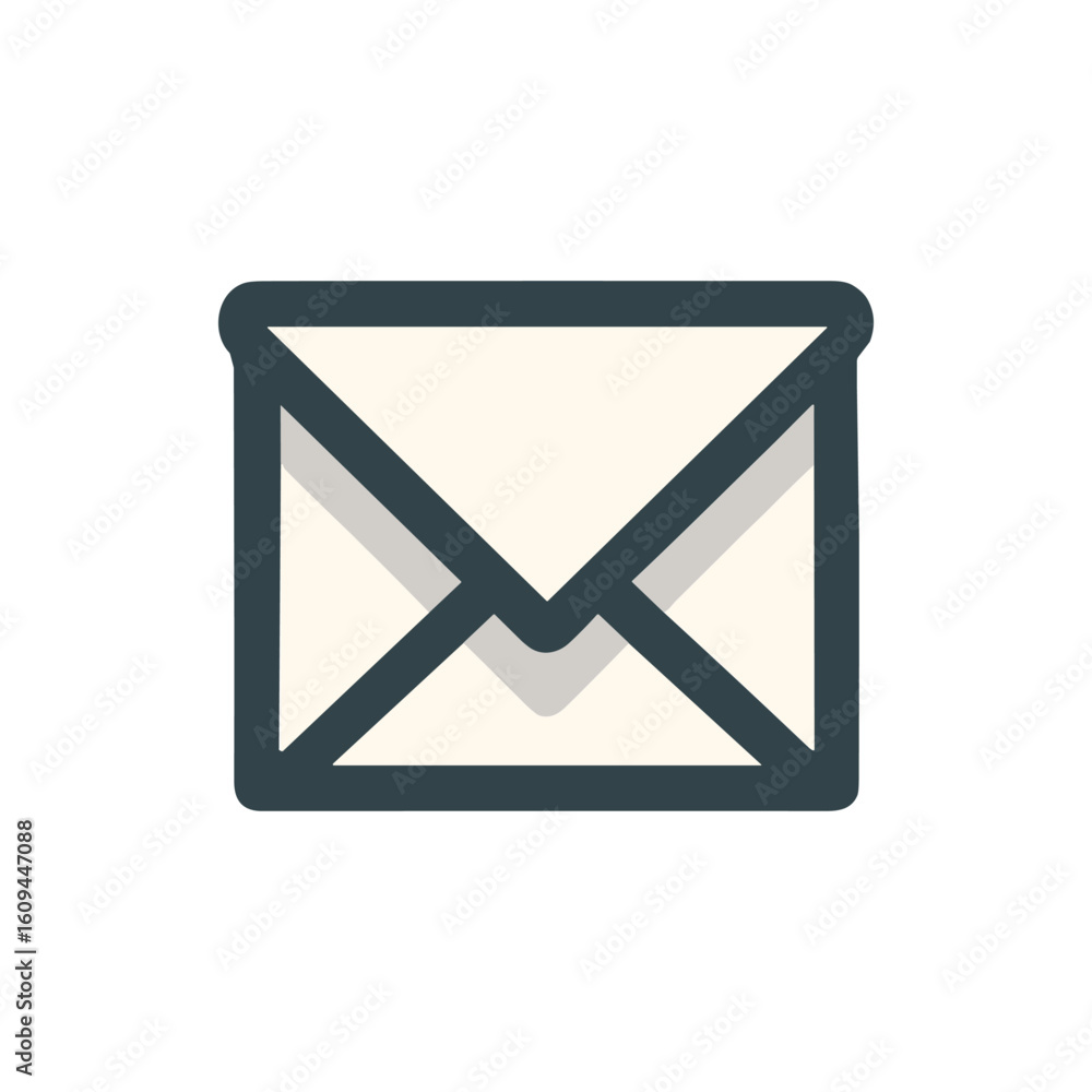 Simple illustration of an envelope symbolizing communication and correspondence Simple illustration of an envelope symbolizing communication and correspondence