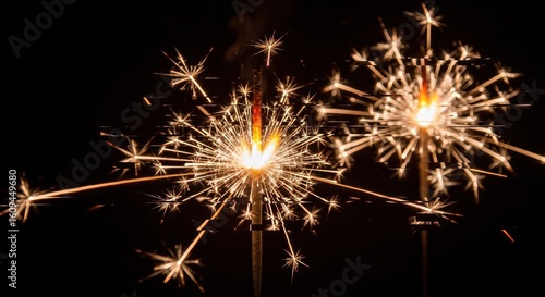 Wallpaper Mural Sparklers light up dark night sky with bright sparks Torontodigital.ca