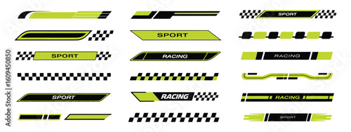 Racing Stripes,  Custom Vehicle Tuning Stickers for Sports Cars, Boats, and Motorbikes Including Speed Bars and Dynamic Stripe Decals for Wraps

