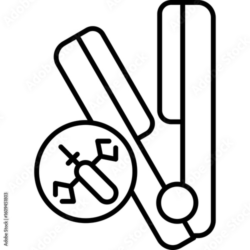 Hair Straightener Icon Vector Element