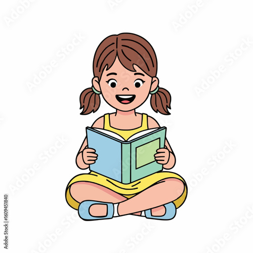 girl reading a book