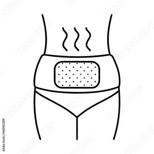 Heat Pad on Pregnant Belly for Labor Pain Relief