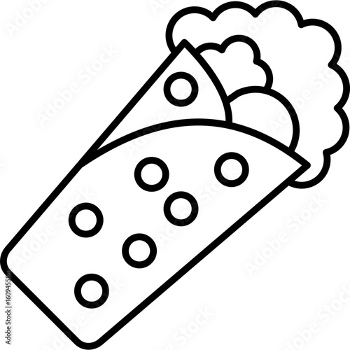 Shawarma Icon Vector Element