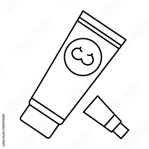 Tiny Tube of Nipple Cream Icon Breastfeeding Maternity Healthcare Symbol