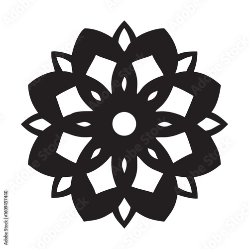 Intricate geometric mandala design with vibrant colors