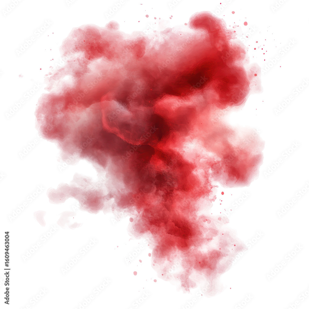 Fototapeta premium Abstract red smoke flames, Artistic representation of red smoke flames, isolated on transparent background