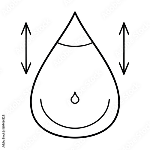 Water Breaking Droplet Icon Design Pregnancy Childbirth Labor and Maternal Health Concept