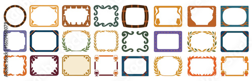 Decorative Frames Set Vintage Classic Borders Collection Graphic Design
