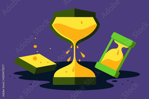 cursed hourglass glowing sand