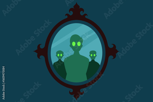 cursed mirror past zombie