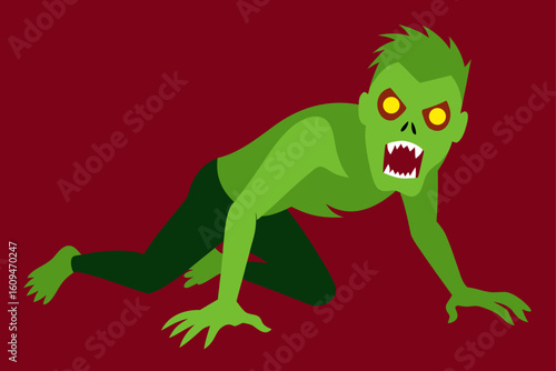 decapitated zombie crawling forward