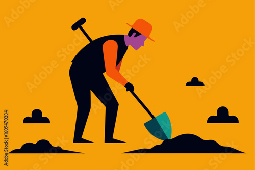 desperate man digging graves weapons