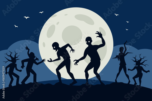 zombies dancing moonlight