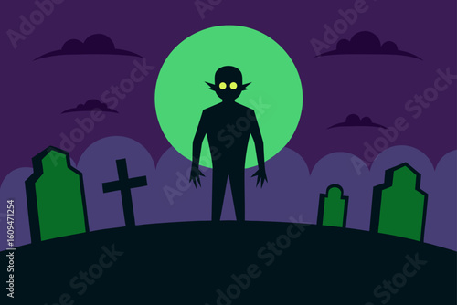 lone zombie standing destroyed grave