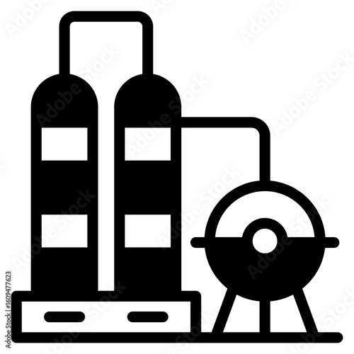 Refinery outline mixed icon