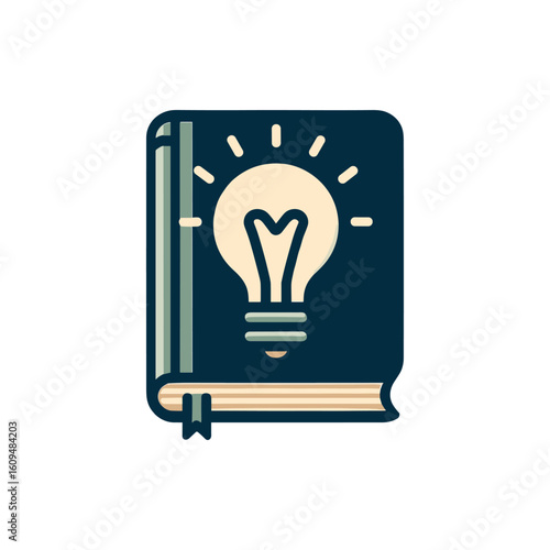 Illustrated book cover featuring a light bulb symbolizing ideas and creativity
