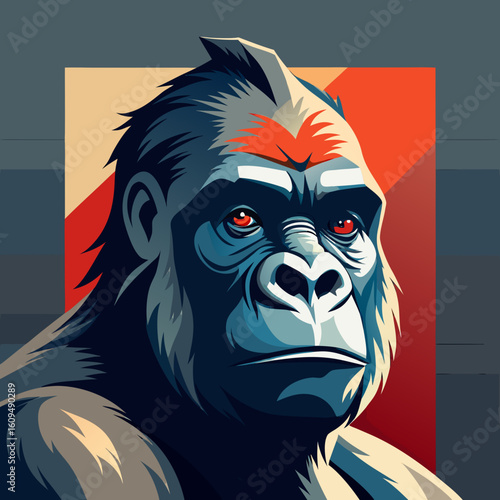 Stylized Gorilla Illustration