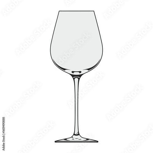 Elegant empty wine glass ready for your favorite vintage, perfect for sophisticated events