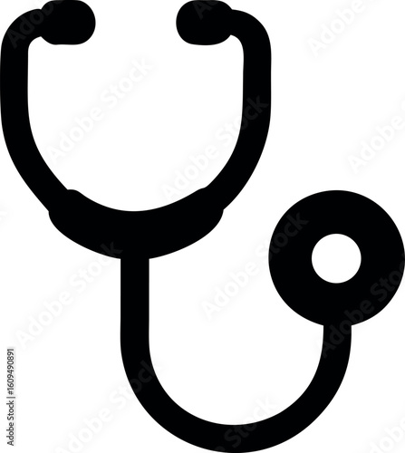 Stethoscope Icon Design for Medical Healthcare or Veterinary Purposes
