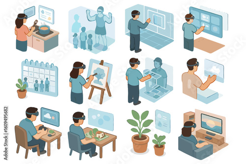 Diverse uses of virtual reality in daily life and creativity