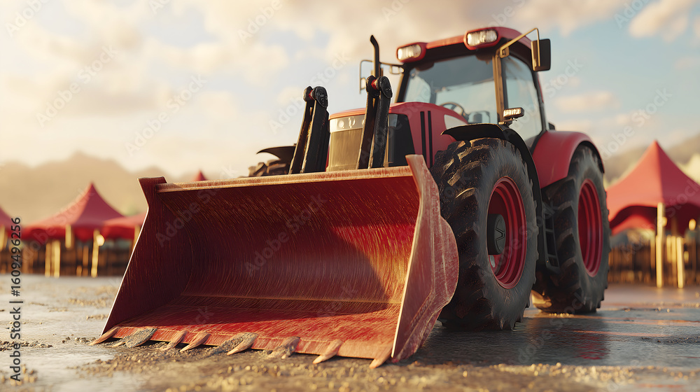 Fototapeta premium Tractor with bucket