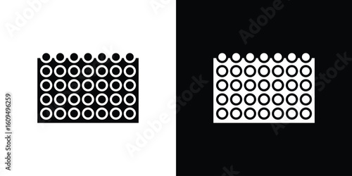 Bubble wrap icon. black and white line icons pack.