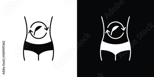 Detox icon. black and white line icons pack.