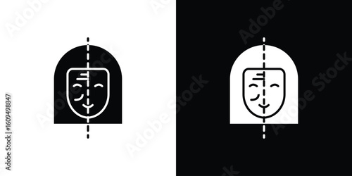 Facelifting procedure icon. black and white line icons pack.