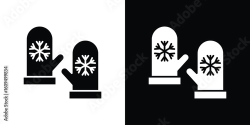 Gloves icon. black and white line icons pack.