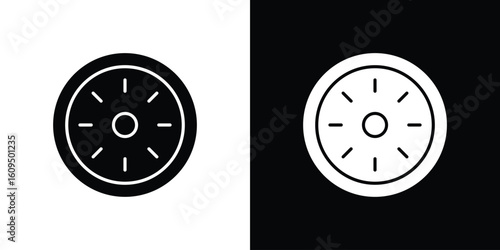 Kiwi icon. black and white line icons pack.