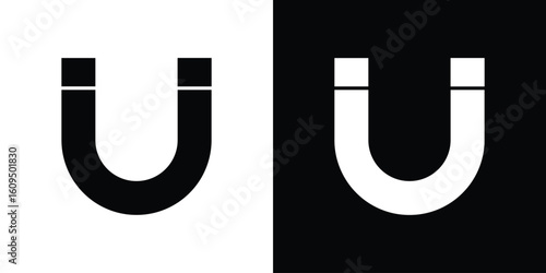 Magnet icon. black and white line icons pack.