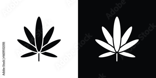 Marijuana icon. black and white line icons pack.
