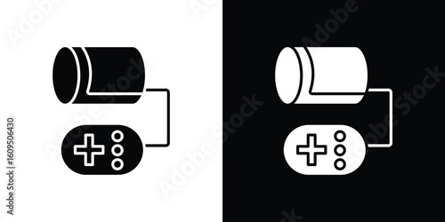 Sphygmomanometer icon. black and white line icons pack.