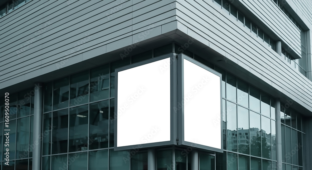 custom made wallpaper toronto digitalBlank Billboard on Modern Building Corner Advertising Space