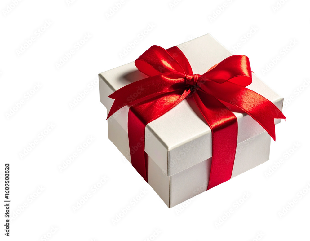 Obraz premium red gift box with bow